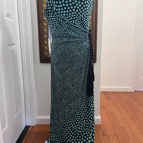 Taylor Green Ruched Wrap Maxi Dress - Picture 2 of 10